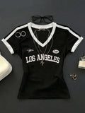 Graphic (LA) V-Neck Fitted Tee