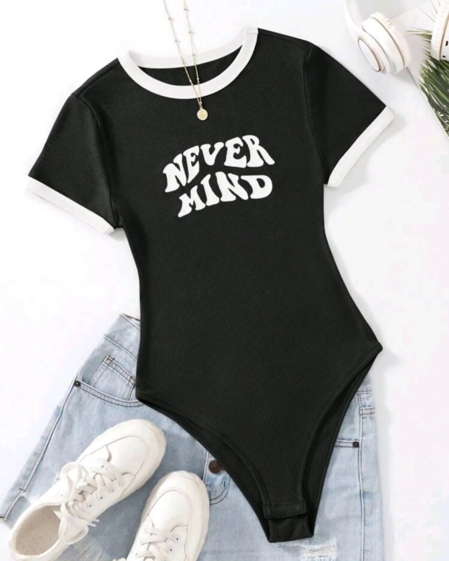 Graphic (Nevermind) Bodysuit Tee