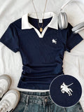 Graphic (Logo) Contrast V Polo Tee