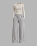 Round Neck FS Tee & Grey Flapper Trouser